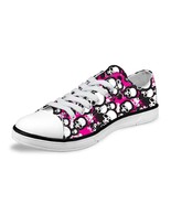 Skull Printed Canvas Lace-up Flats - £48.00 GBP