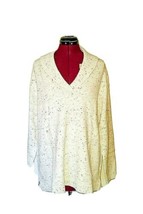 Charter Club Sweater Pullover Women Size XL Core Cotton Shawl Collar Side Split - £30.84 GBP