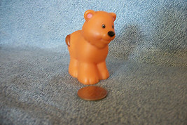 Little People Fisher Price Orange Bear 2 1/2&quot;  2002 Mattel - $1.82
