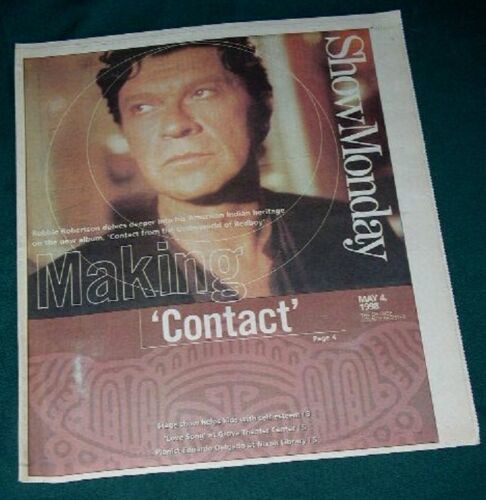 ROBBIE ROBERTSON SHOW NEWSPAPER SUPPLEMENT VINTAGE 1998 - $24.99