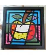 Jozza Azamara Apples Framed Original, Hand Painted Filet XL 36x36 fruit ... - £4,264.18 GBP