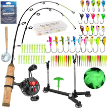 Ice Fishing Rod Reel Combo Complete Set – Ice Fishing Gear Kit with Back... - €58,52 EUR