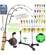 Ice Fishing Rod Reel Combo Complete Set – Ice Fishing Gear Kit with Back... - €66,72 EUR