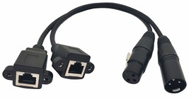 Traovien Xlr To Rj45 Adapter Cable, (1 Pair) Xlr 3 Pin Male And Female To, 1Ft. - £24.44 GBP