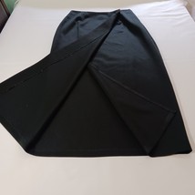 Casual Corner & Co Women's Black Wrapped Long Skirt Measured Waist 30" image 2