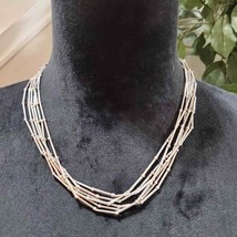 Cookie Lee Women Liquid Silver Multistrand Layered Cord Necklace - $23.00