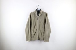 Vintage 90s Cabelas Womens Large Blank Deep Pile Fleece Full Zip Jacket Beige - £35.00 GBP
