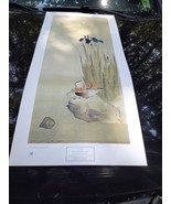 IRIS AND MANDARIN DUCKS PRINT BY SAKAI HOITSU - $75.00