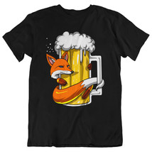 Fox Beer Party Funny Animal Unisex T-Shirt - £22.14 GBP