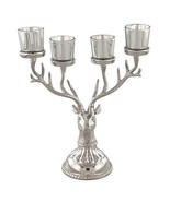 Reindeer Candle Holder Christmas Ornament for 4 Candles Aluminum Decorat... - $2,394.59 MXN