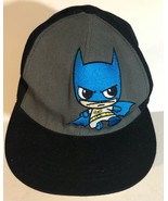 Six Flags Batman baseball cap hat Black and Gray Adjustable H1 - $9.89