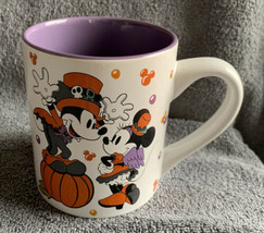 NEW Disney Mickey &amp; Minnie Mouse Halloween 14oz Mug Coffee Cup “Let’s Pa... - $14.99