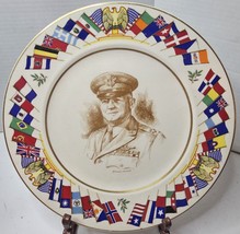 Allied Nations Commemorative Series WWII Military History Plate General ... - £19.26 GBP