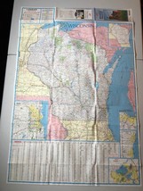 Vintage AAA WISCONSIN and MINNESOTA Paper Map - $4.75