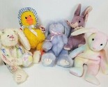 TY Beanie Babies Lot of 5 Easter Bunnies Bunny Rabbit Chick  - $23.71