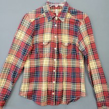 Live 4 Truth Womens Shirt Size M Red Classic Plaid Flannel Long Sleeve Button Up - £7.79 GBP