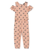 XOXO Blush &amp; White Girls Panda Cutout Jumpsuit (Large/6X) - £13.23 GBP