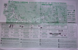 Vintage Cypress Gardens Entertainment &amp; Attractions Paper Menu 1999 - $75.95 MXN