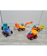 4 Push and Go Friction Powered Car Toys Set Tractor Bulldozer Mixer Truck - $20.55 CAD