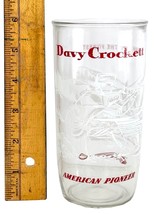 Vintage Davy Crockett - American Pioneer 6&quot; Clear Beverage Glass (Circa 1950&#39;s) - $12.18