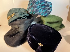 Vintage Ladies Hat Lot of 5 Theater Mod Cosplay READ - $108.89