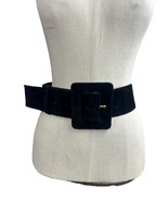 Vintage YSL Yves Saint Laurent Black Velvet Wide Belt Size L/80- Up to 3... - $148.49