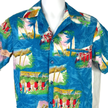 Hilo Hattie Vintage Kamehameha M Hawaiian Shirt sz Medium Mens 40x28 Cotton USA - £36.40 GBP