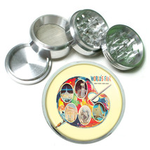 Vintage World&#39;s Fair New York D9 Aluminum Herb Grinder 2.5&quot; 63mm 4 Piece - £11.00 GBP