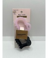 Scunci Unbreakable Heart Claw Clips, Pink and Black, 2 Count - $194.41 MXN