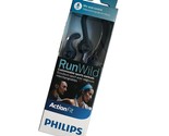 Philips ActionFit sports Wired Earhook Headphones with mic SHQ1405 BLUE - $17.81