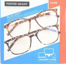 Design Optics F.G Eric Blue Light Reading Glasses +3.00, 2PK Open Box - £11.03 GBP