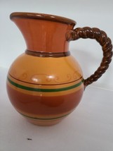 CELEBRATING HOME Stoneware Collection 3-Qt. PITCHER Braided Handle Tusca... - $13.50