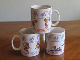 VTG 1984 Los Angeles USA Olympics Coffee Mug Lot of 3 Papel Sam The Eagle VONS - £13.66 GBP