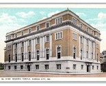 Masonic Temple Kansas City Missouri MO UNP WB Postcard V18 - $2.92