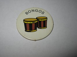 1983 Scavenger Hunt Board Game Piece: Bongos Circle Tab - $1.00