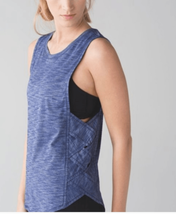 Lululemon Womens 4 Blue Var-City Limited Edition Criss Cross Tank Top - £18.67 GBP