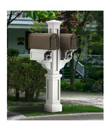 5811W Rockport Double Mailbox Post- White - $465.25 CAD