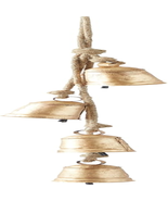 Metal Handmade Tibetan Inspired Decorative Cow Bells with 4 Bells on Jut... - $27.71