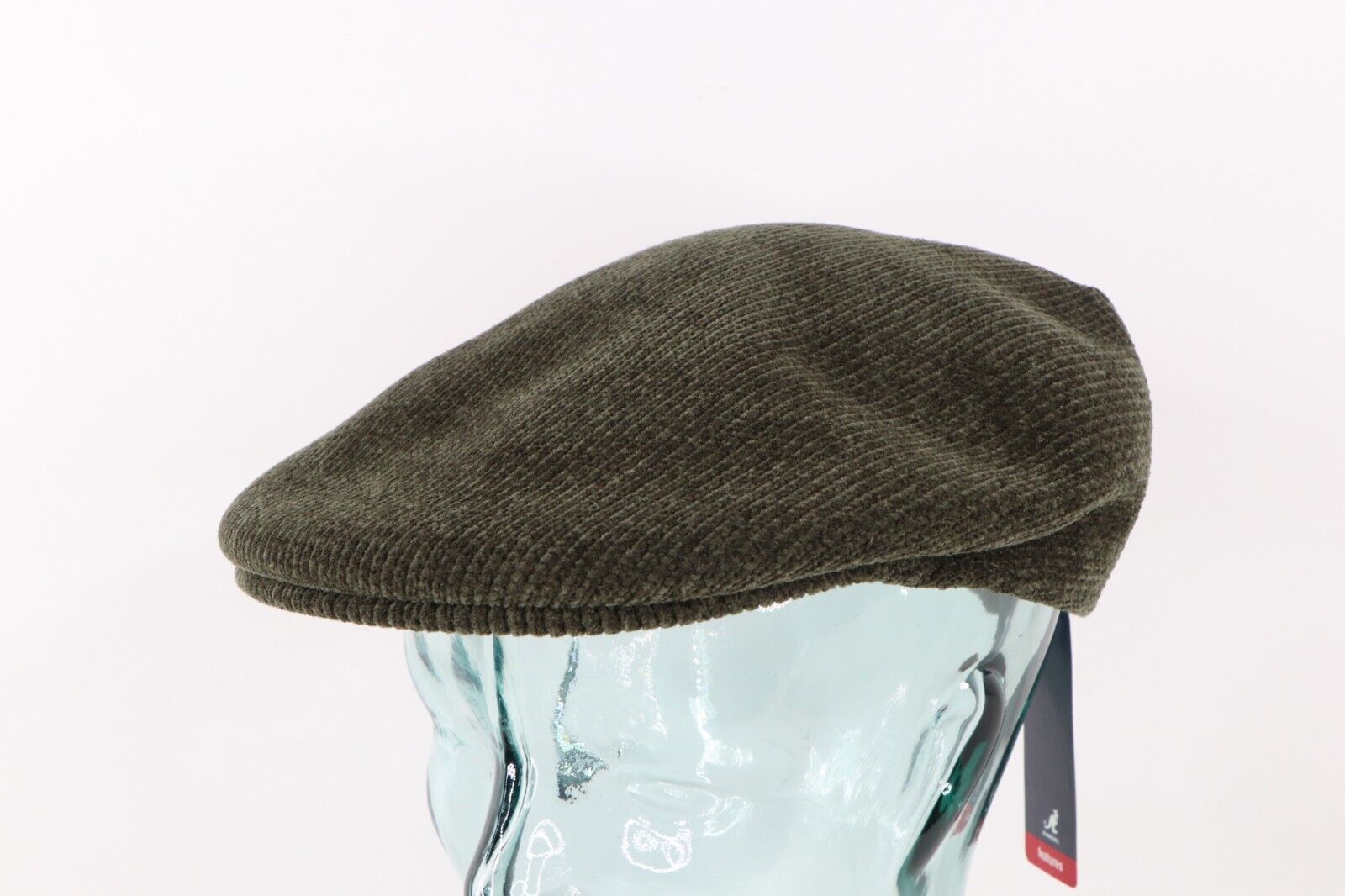 NOS Vtg 90s Streetwear Kangol Spell Out Corduroy Newsboy Cabbie Hat Cap Green M