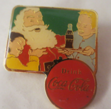 Coca-Cola Santa with Children Lapel Pin 1953 Haddon Sundblom Ad - $7.43