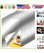 Reflective Self-Adhesive PET Mirror Tiles – 10 Thin Pieces for Stylish W... - $21.25 CAD