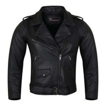 Biker Jacket Premium Lightweight Goatskin Classic MCJ Vance Leather VL616 - £99.73 GBP