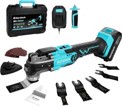 Duratech Cordless Oscillating Tool, 20V Oscillating Multi Tool Kit With, Sanding - £77.58 GBP