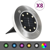  Solar Ground Light Set of 8 Multicolor with stainless steel PP - €104,05 EUR