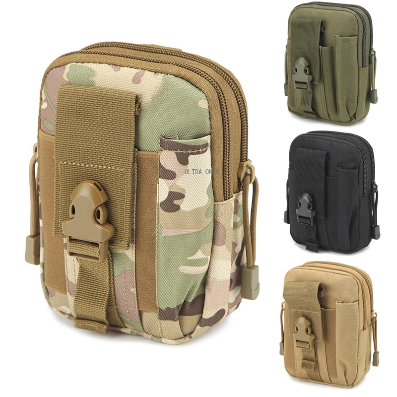 Outdoor Tactical Molle Bag Camping Survival EDC Tool Waist Bags Hunting Hiking - £15.66 GBP