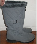 Womens 8 Khombu Gray Faux Fur Lining Zip Front Winter Boots - $25.80 CAD