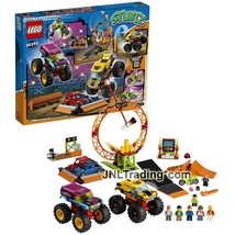 Year 2021 Lego City 60295 STUNT SHOW ARENA with 2 Monster Trucks &amp; 7 Minifigures - £125.85 GBP