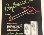 1968 Salem Lights 100 Print Ad Advertisement pa11 - $6.92