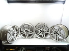 05 Mercedes W220 S55 wheel set AMG silver 2204013502 2204013402 9x18 8.5... - $747.99