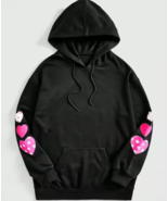 Pink Puppet Bear A Cute And Terrifying Appearance Hooded Men Warm Fleece... - $18.00